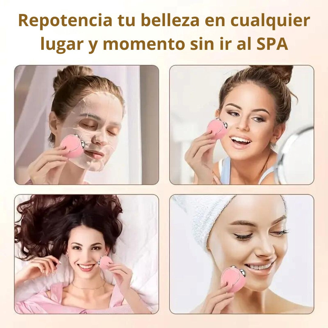 MASAJEADOR FACIAL - MICROCORRIENTE Tecnologia Anti-Edad