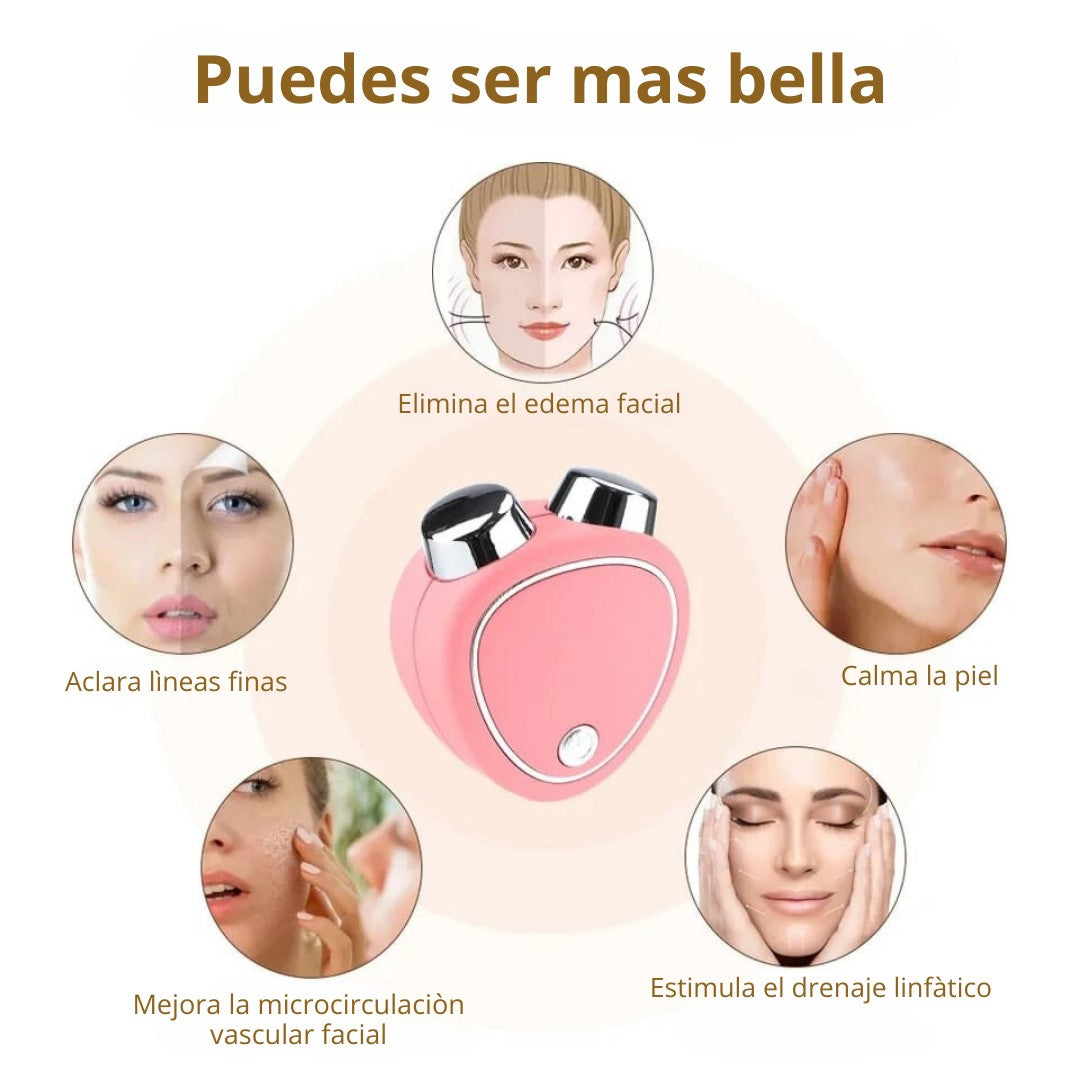 MASAJEADOR FACIAL - MICROCORRIENTE Tecnologia Anti-Edad
