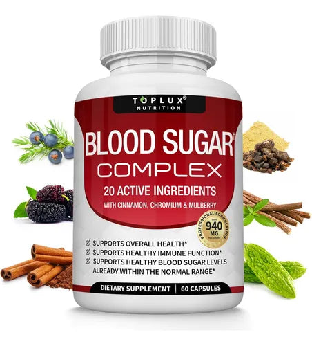 Blood Sugar x 60 capsulas Para aliviar azúcar inestable, sobre peso y cambios de humor