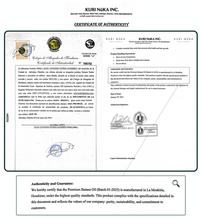 ACEITE BATANA PARA CABELLO SALUDABLE - KURI NUKA