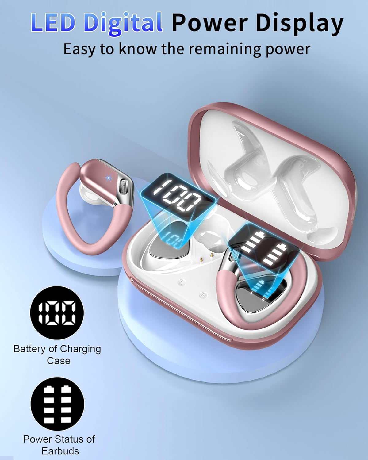 AURICULARES INALAMBRICOS TRADUCTORES, BX28 AURICULARES BLUETOOTH 5.3 CON HIFI ESTÉREO Y CANCELACION RUIDO