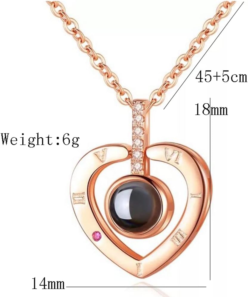 COLLAR CORAZÓN DE AMOR- TE AMO EN 100 IDIOMAS